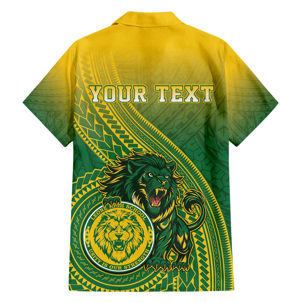 Personalized Leone High School Family Matching Long Sleeve Bodycon Dress and Hawaiian Shirt Leone Lion LT05 - Polynesian Pride