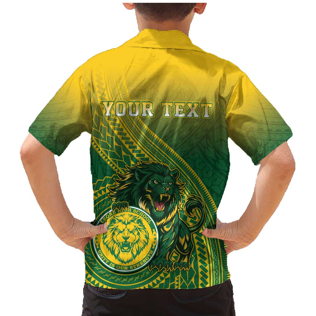 Personalized Leone High School Family Matching Mermaid Dress and Hawaiian Shirt Leone Lion LT05 - Polynesian Pride