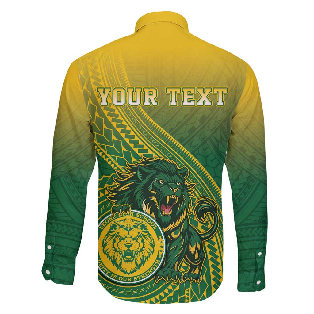 Personalized Leone High School Family Matching Mermaid Dress and Hawaiian Shirt Leone Lion LT05 - Polynesian Pride
