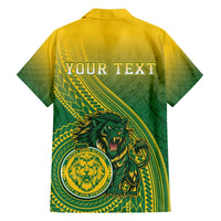 Personalized Leone High School Family Matching Off The Shoulder Long Sleeve Dress and Hawaiian Shirt Leone Lion LT05 - Polynesian Pride