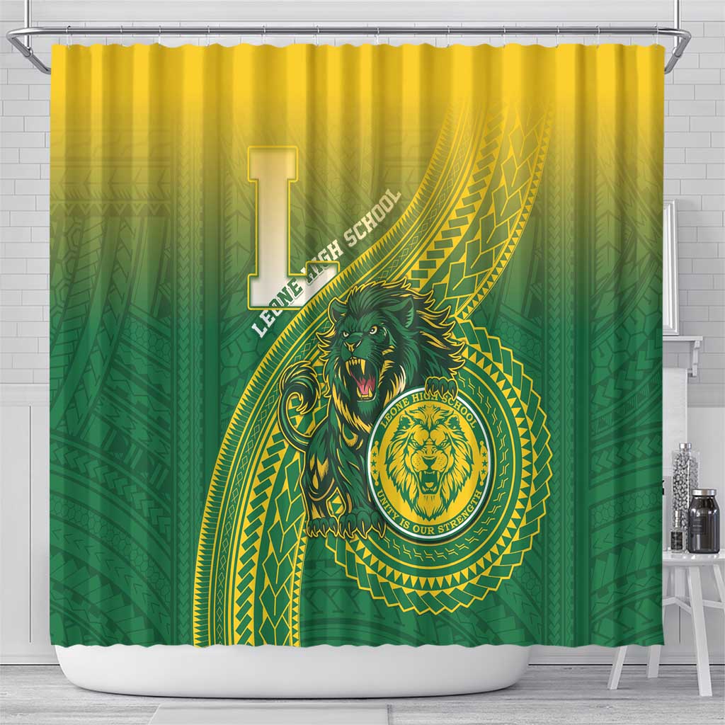Leone High School Shower Curtain Leone Lion LT05 - Polynesian Pride