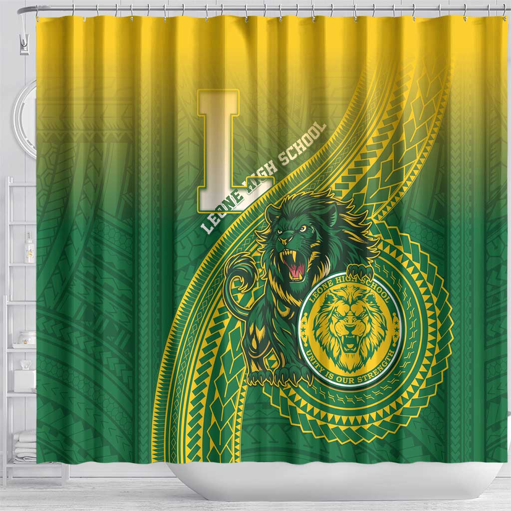 Leone High School Shower Curtain Leone Lion LT05 - Polynesian Pride