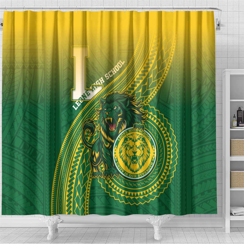 Leone High School Shower Curtain Leone Lion LT05 - Polynesian Pride