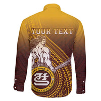 Personalized Tafuna High School Family Matching Off Shoulder Maxi Dress and Hawaiian Shirt Polynesian Warrior