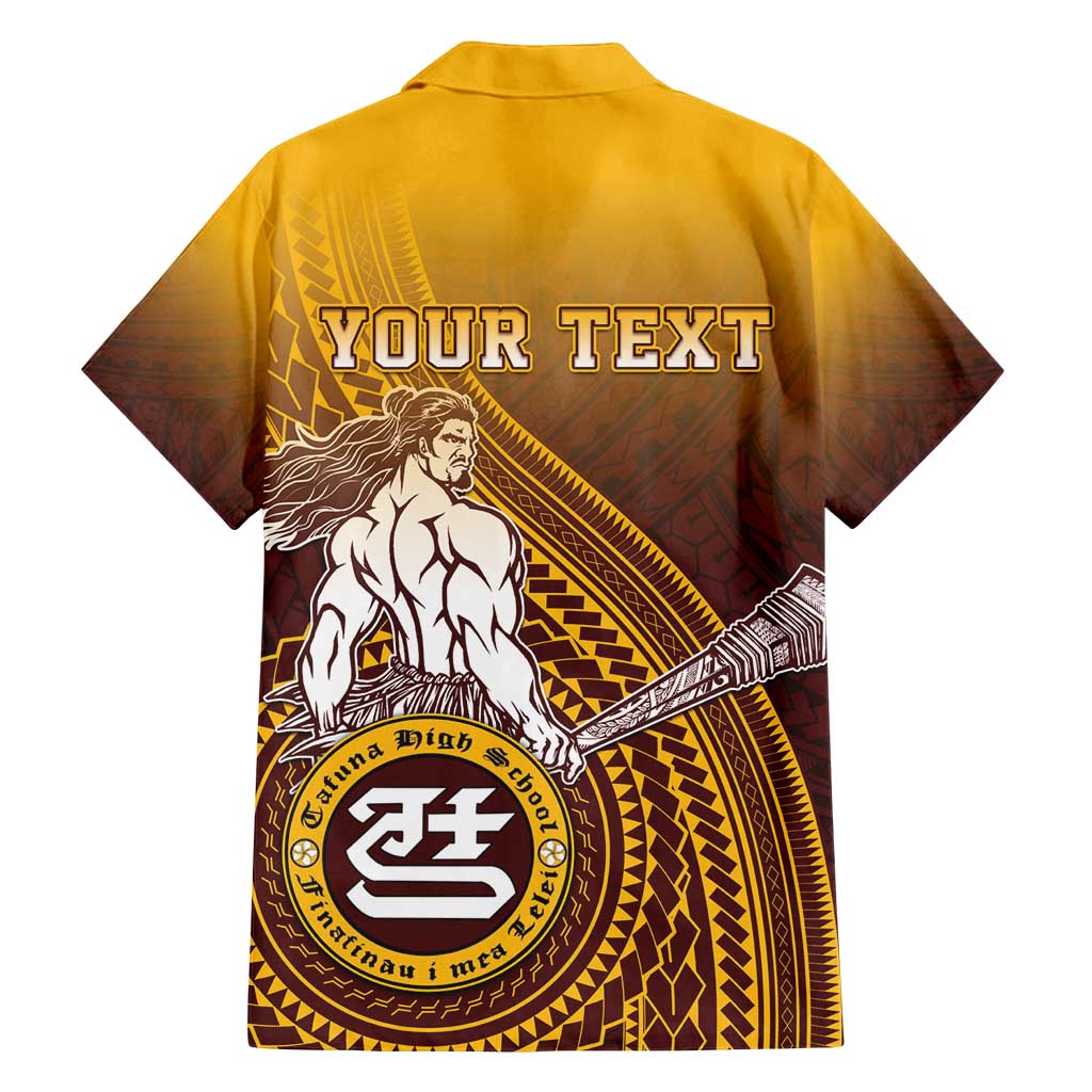 Personalized Tafuna High School Family Matching Off Shoulder Short Dress and Hawaiian Shirt Polynesian Warrior LT05 - Polynesian Pride
