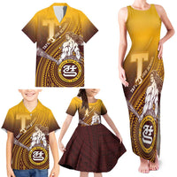 Personalized Tafuna High School Family Matching Tank Maxi Dress and Hawaiian Shirt Polynesian Warrior LT05 - Polynesian Pride
