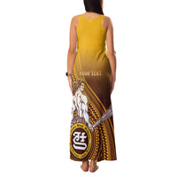 Personalized Tafuna High School Family Matching Tank Maxi Dress and Hawaiian Shirt Polynesian Warrior LT05 - Polynesian Pride