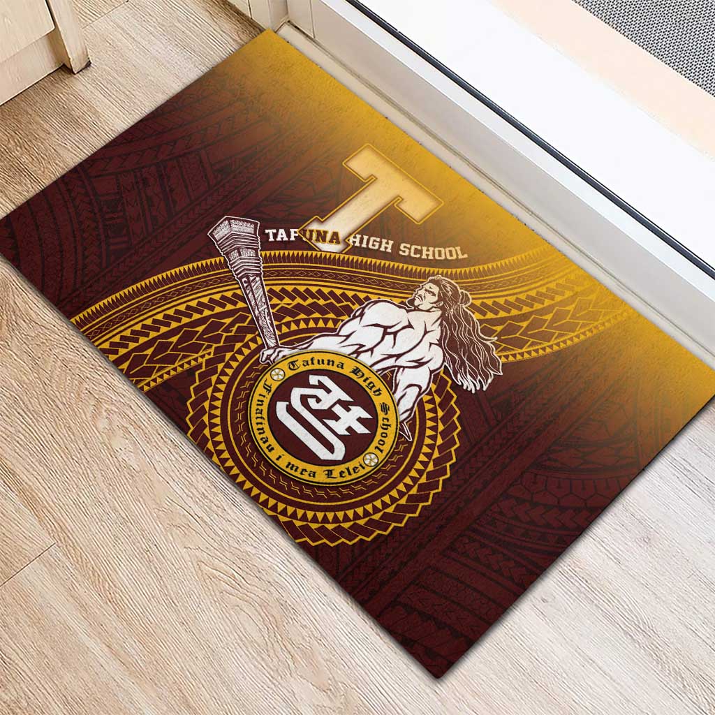 Tafuna High School Rubber Doormat Polynesian Warrior
