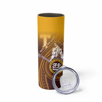 Personalized Tafuna High School Skinny Tumbler Polynesian Warrior LT05 - Polynesian Pride