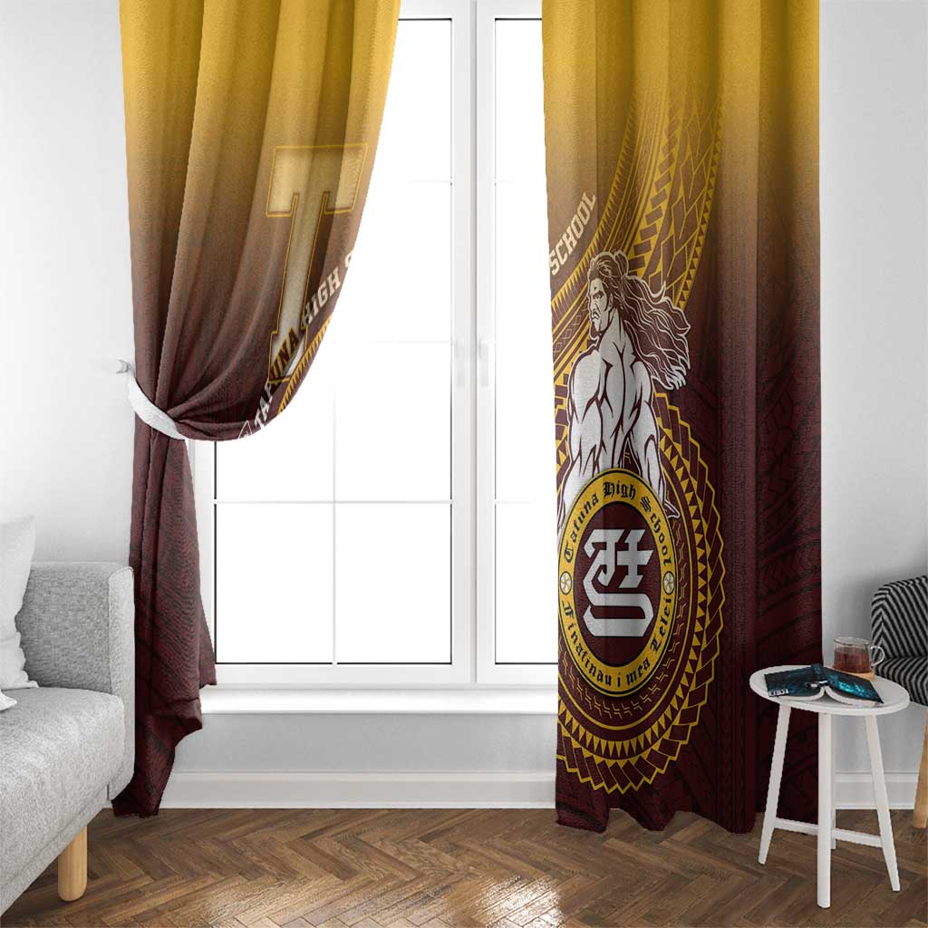 Tafuna High School Window Curtain Polynesian Warrior
