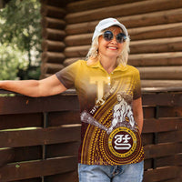 Personalized Tafuna High School Women Polo Shirt Polynesian Warrior LT05 - Polynesian Pride