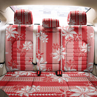 Hawaii Kakau Tribal Back Car Seat Cover With Red Tiare