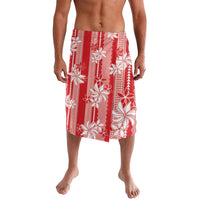 Hawaii Kakau Tribal Lavalava With Red Tiare