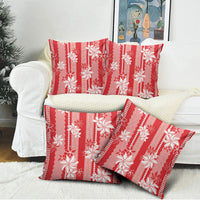 Hawaii Kakau Tribal Pillow Cover With Red Tiare