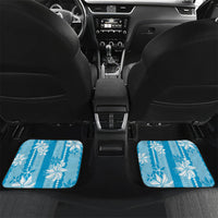 Hawaii Kakau Tribal Car Mats With Blue Tiare