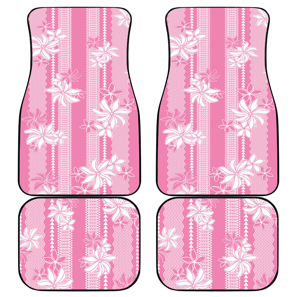 Hawaii Kakau Tribal Car Mats With Pink Tiare LT05 - Polynesian Pride