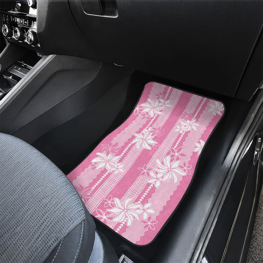 Hawaii Kakau Tribal Car Mats With Pink Tiare LT05 - Polynesian Pride