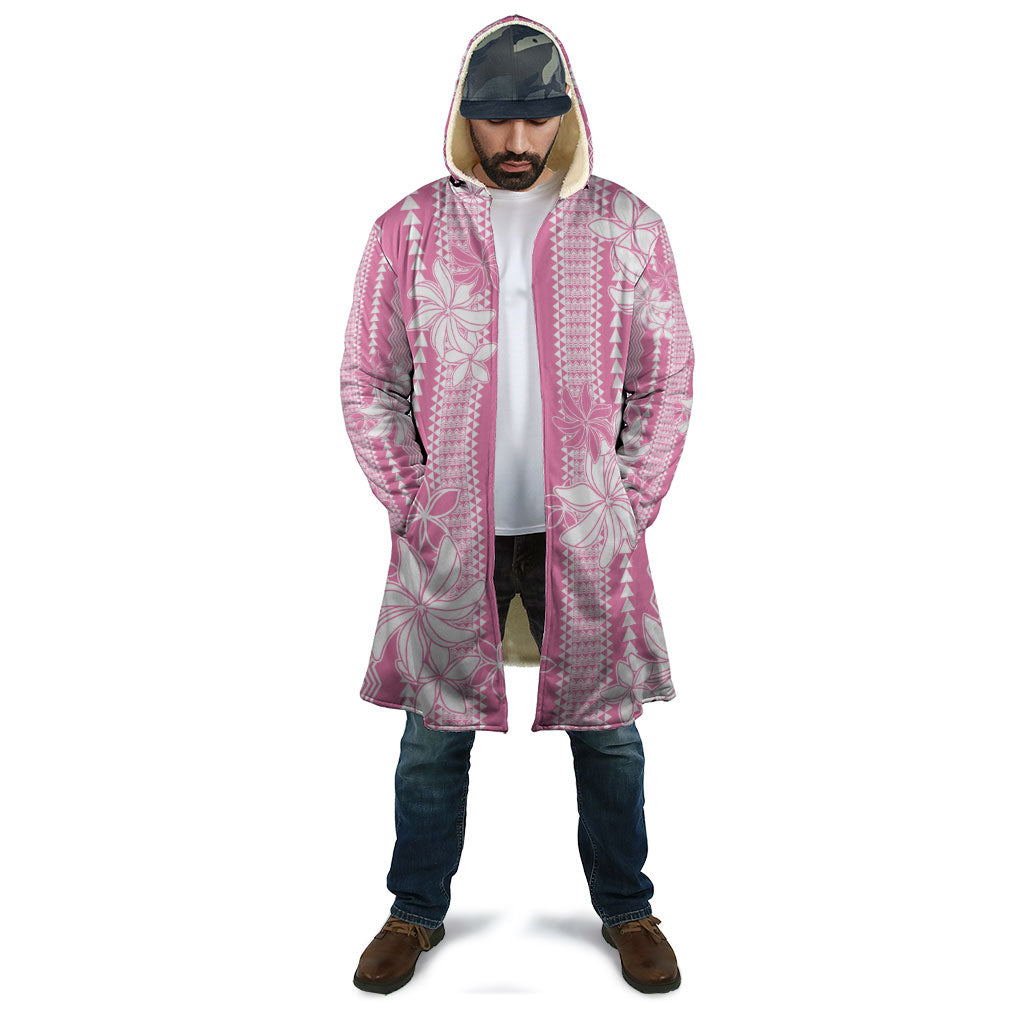 Hawaii Kakau Tribal Cloak With Pink Tiare