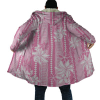 Hawaii Kakau Tribal Cloak With Pink Tiare