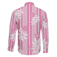 Hawaii Kakau Tribal Family Matching Summer Maxi Dress and Hawaiian Shirt With Pink Tiare LT05 - Polynesian Pride