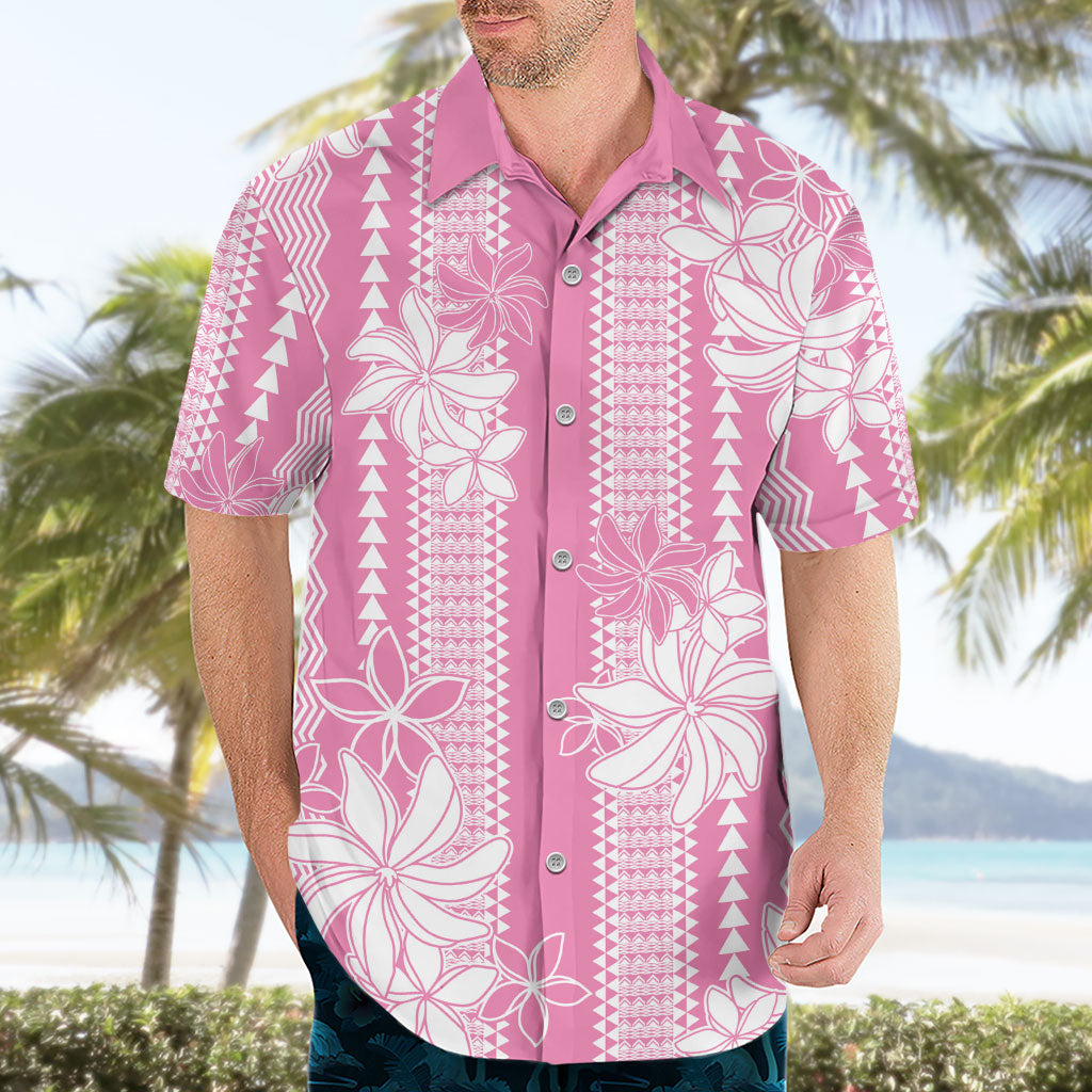 Hawaii Kakau Tribal Hawaiian Shirt With Pink Tiare