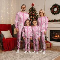 Hawaii Kakau Tribal Christmas Pajama Set With Pink Tiare LT05 - Polynesian Pride