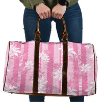 Hawaii Kakau Tribal Travel Bag With Pink Tiare LT05 Pink - Polynesian Pride