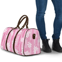 Hawaii Kakau Tribal Travel Bag With Pink Tiare LT05 - Polynesian Pride