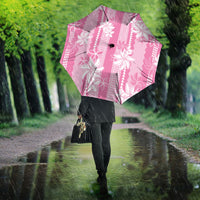 Hawaii Kakau Tribal Umbrella With Pink Tiare LT05 - Polynesian Pride