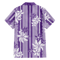 Hawaii Kakau Tribal Hawaiian Shirt With Purple Tiare