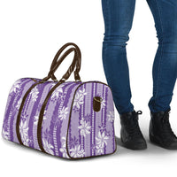 Hawaii Kakau Tribal Travel Bag With Purple Tiare LT05 - Polynesian Pride