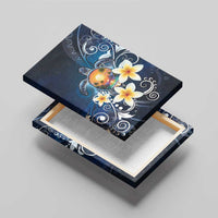 Hawaii Honu Canvas Wall Art Polynesian Curves Plumeria - Polynesian Pride