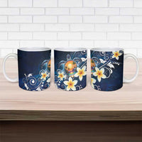 Hawaii Honu Ceramic Mug Polynesian Curves Plumeria - Polynesian Pride