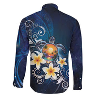 Hawaii Honu Family Matching Long Sleeve Bodycon Dress and Hawaiian Shirt Polynesian Curves Plumeria LT05 - Polynesian Pride