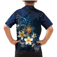 Hawaii Honu Family Matching Mermaid Dress and Hawaiian Shirt Polynesian Curves Plumeria LT05 - Polynesian Pride