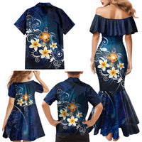 Hawaii Honu Family Matching Mermaid Dress and Hawaiian Shirt Polynesian Curves Plumeria LT05 - Polynesian Pride
