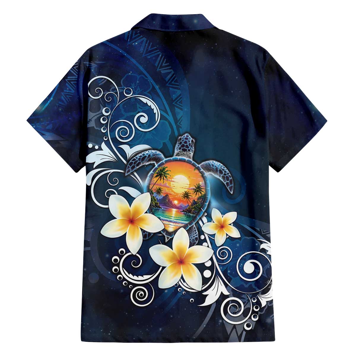 Hawaii Honu Family Matching Off The Shoulder Long Sleeve Dress and Hawaiian Shirt Polynesian Curves Plumeria LT05 - Polynesian Pride