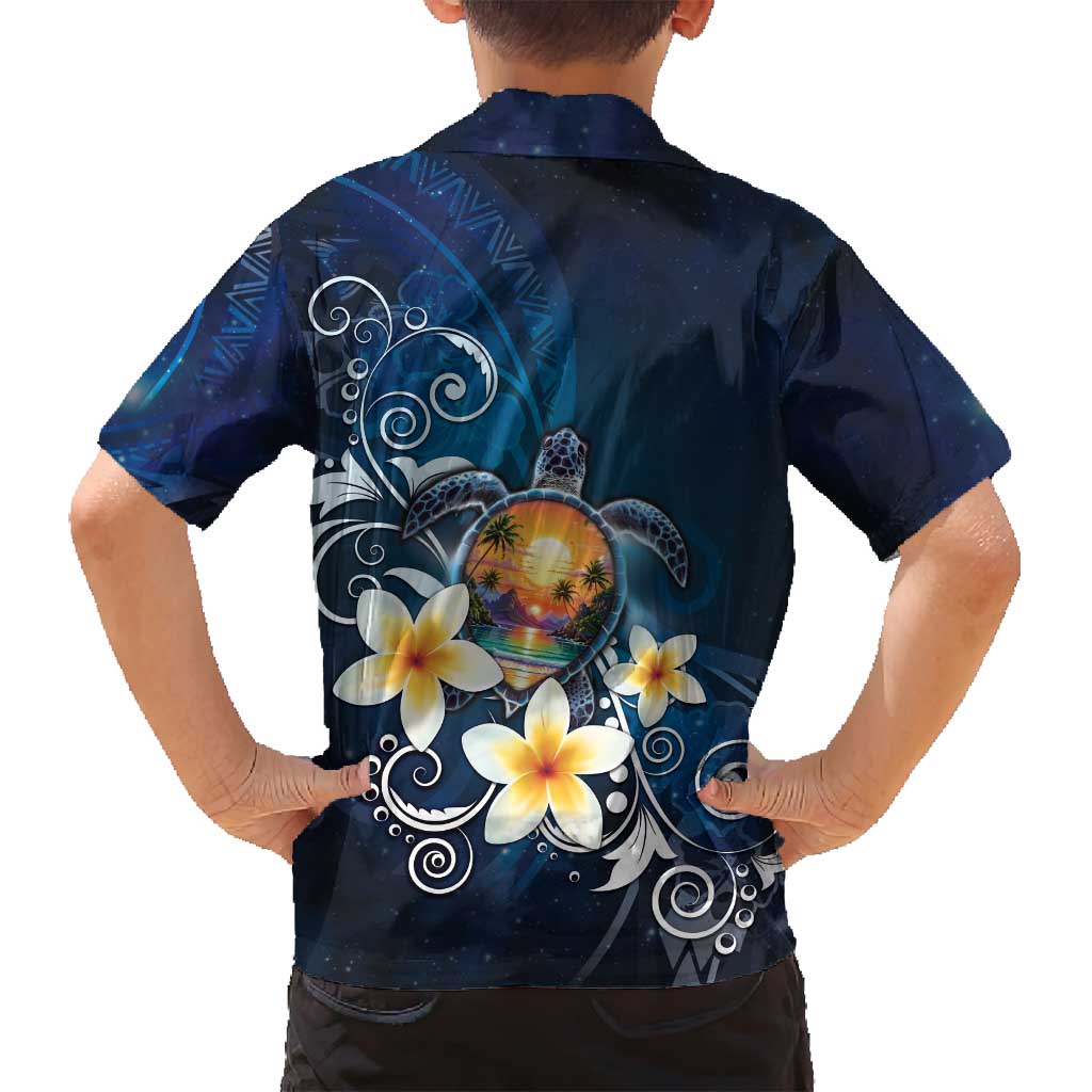 Hawaii Honu Family Matching Off Shoulder Maxi Dress and Hawaiian Shirt Polynesian Curves Plumeria LT05 - Polynesian Pride