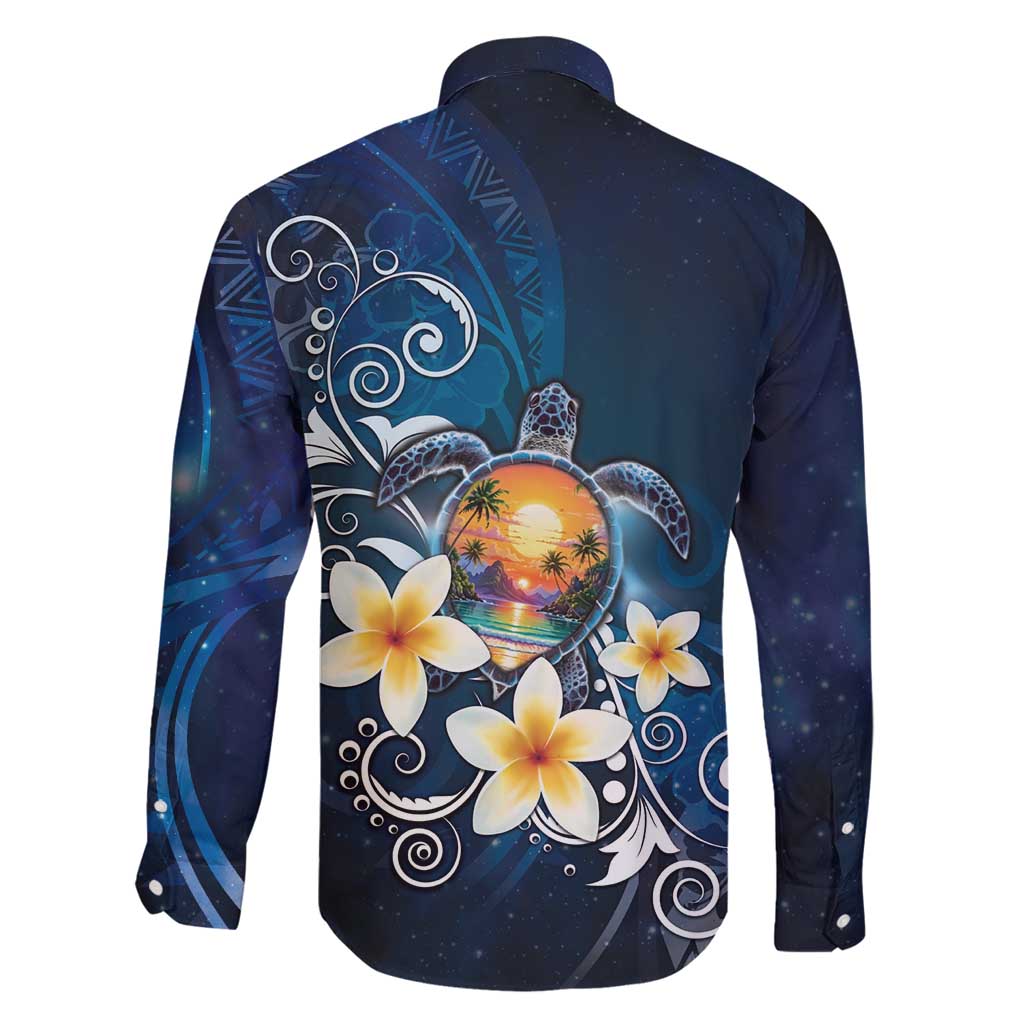Hawaii Honu Family Matching Summer Maxi Dress and Hawaiian Shirt Polynesian Curves Plumeria LT05 - Polynesian Pride