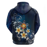Hawaii Honu Hoodie Polynesian Curves Plumeria LT05 - Polynesian Pride