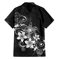 Hawaii Honu Family Matching Summer Maxi Dress and Hawaiian Shirt Polynesian Curves Plumeria Grayscale LT05 - Polynesian Pride
