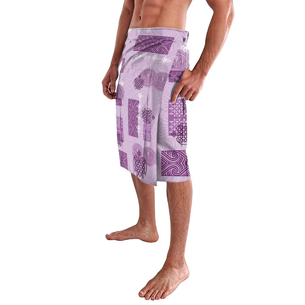Vintage Lapita Lavalava Iconic Double Face Pattern Violet