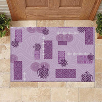 Vintage Lapita Rubber Doormat Iconic Double Face Pattern Violet