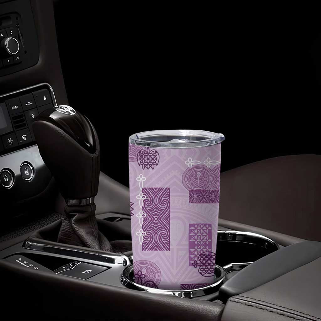 Vintage Lapita Tumbler Cup Iconic Double Face Pattern Violet
