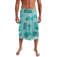 Vintage Lapita Lavalava Iconic Double Face Pattern Turquoise LT05