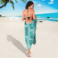 Vintage Lapita Sarong Iconic Double Face Pattern Turquoise