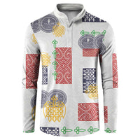 Vintage Lapita Button Sweatshirt Iconic Double Face Pattern