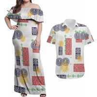 Vintage Lapita Couples Matching Off Shoulder Maxi Dress and Hawaiian Shirt Iconic Double Face Pattern LT05 Colorful - Polynesian Pride
