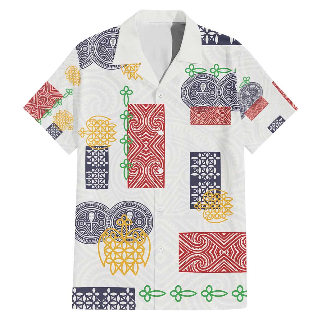 Vintage Lapita Family Matching Mermaid Dress and Hawaiian Shirt Iconic Double Face Pattern LT05 Dad's Shirt - Short Sleeve Colorful - Polynesian Pride