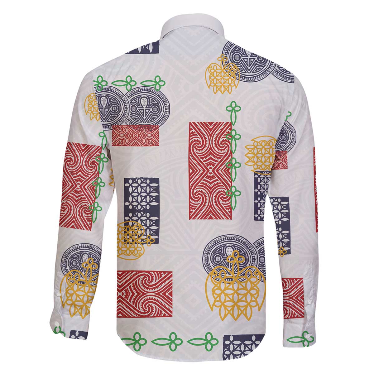 Vintage Lapita Family Matching Off The Shoulder Long Sleeve Dress and Hawaiian Shirt Iconic Double Face Pattern LT05 - Polynesian Pride